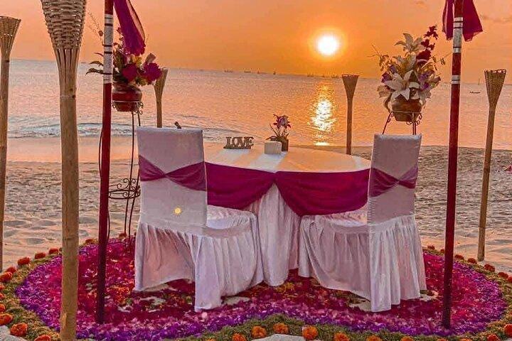 Bali Cena Romántica Jimbaran beach special Decoración