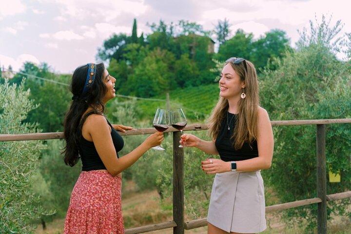 Toscaanse wijnmakerij Hopping Tour met lunch en proeverijen op 2 wijngaarden