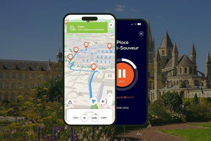 Caen: Audioguidet byvandring, 1 time og 50 minutter og 22 lydkommentarer