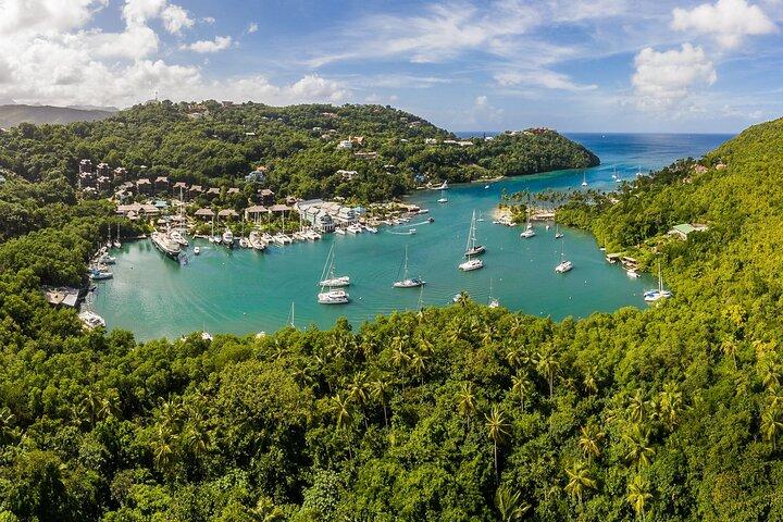 5 Stop Marigot Bay til Pigeon Island Tour med frokost og vandretur