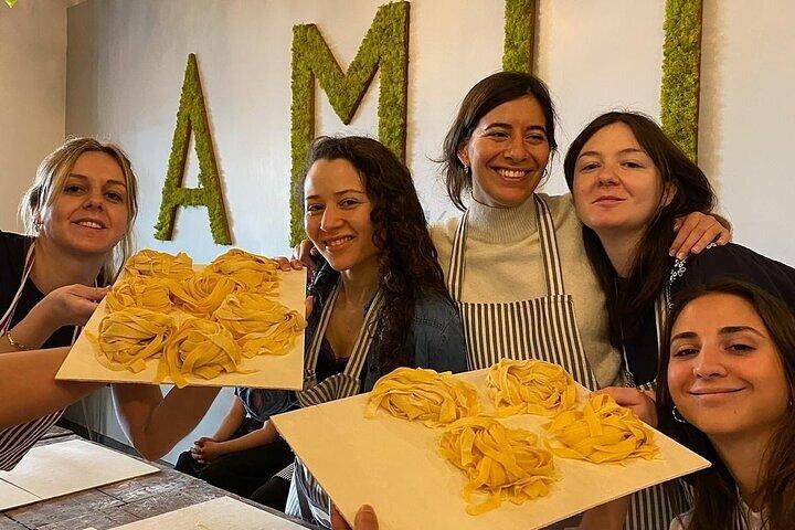 Rome Pasta Making Class and Tiramisù near Spanish Steps