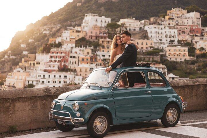 Tour fotográfico clássico da Costa Amalfitana com um Fiat 500.