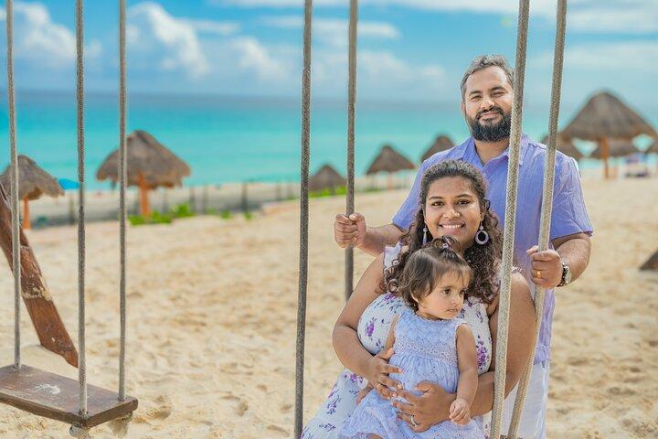 Cancún Sesión de fotos creativa con transporte de ida y vuelta