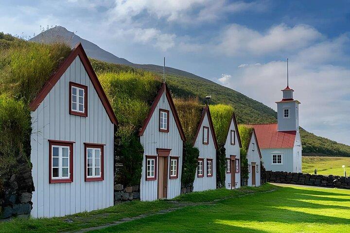 Akureyri hamn: Tur till Godafoss och Laufas Turf House i liten grupp