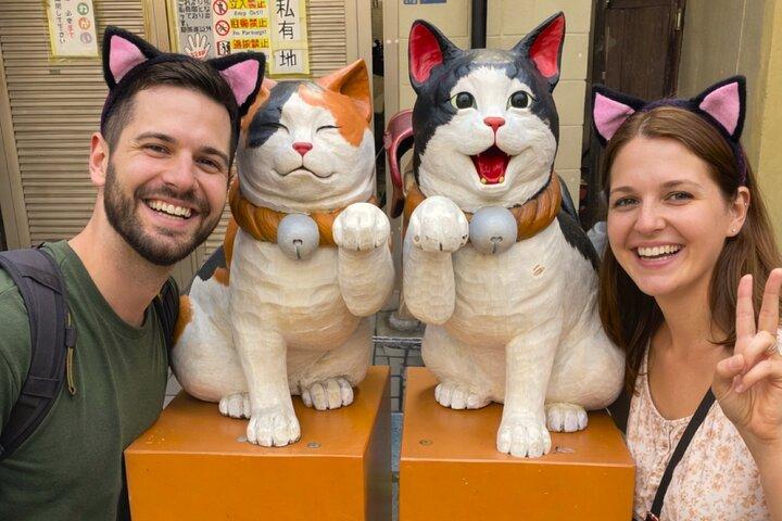 Tokyo Shinjuku Giant 3D, Cat Cafe & Yanaka Cat Town för kattälskare