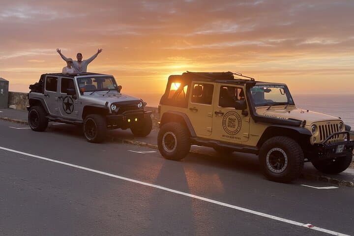 Cape Town Sunset Jeep Tour Penguins Scenic Drive and Wine