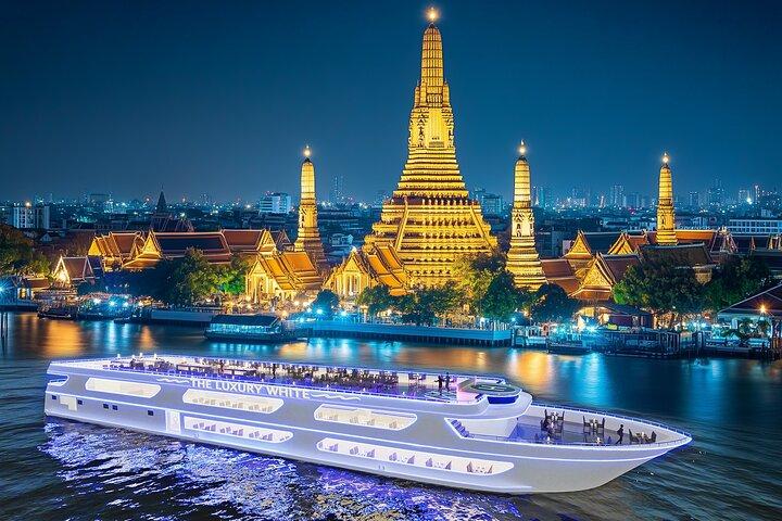 Bangkok Crucero de lujo por la puesta del sol o la cena (Asiatique Pier)