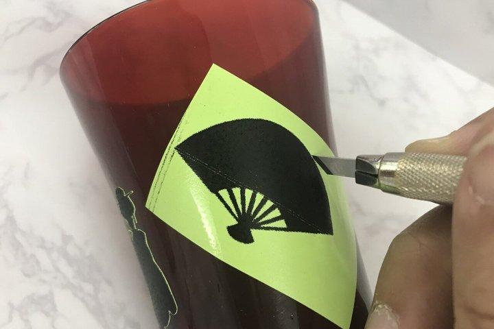 Låt oss göra coola glas med sand rakning glas hantverk