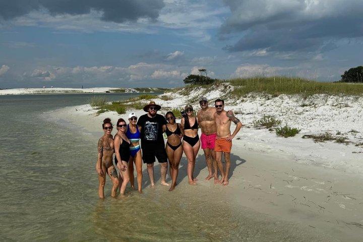 Frisky Mermaid Dolphin Cruise com uma parada de praia isolada