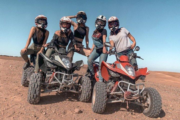 Marrakech: Agafay Desert Quad Biking & Camel RIDE & Dinner & Show