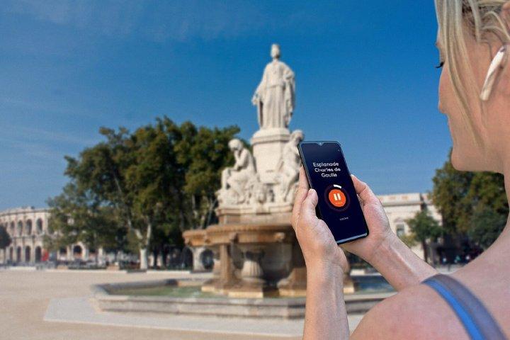 Nîmes Visite audioguidée à pied 1h10 et 18 commentaires audios