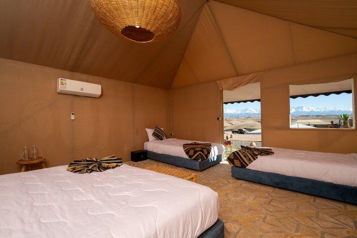 Overnight stay in the Agafay Desert, Deluxe Tent with Show and Swimming Pool