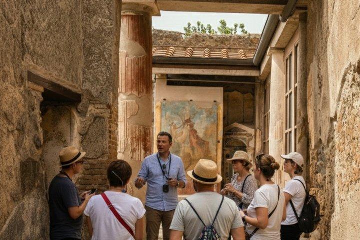 Ruines de Pompéi : Visite guidée avec navette aller-retour au départ de Naples
