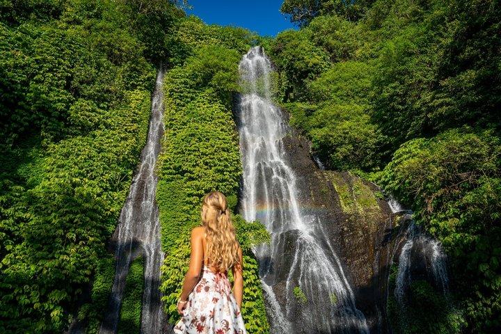 Tempio del lago galleggiante di Bali settentrionale e terrazza di riso Sito UNESCO