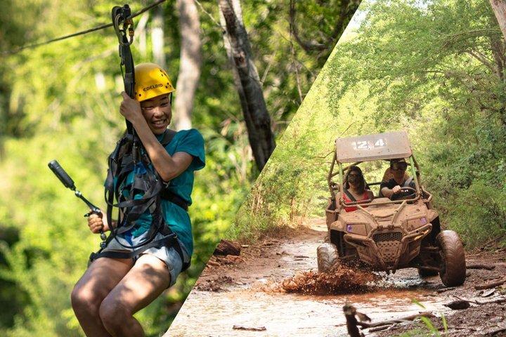 Combinação de Zipline e Off-Road ATV Adventure