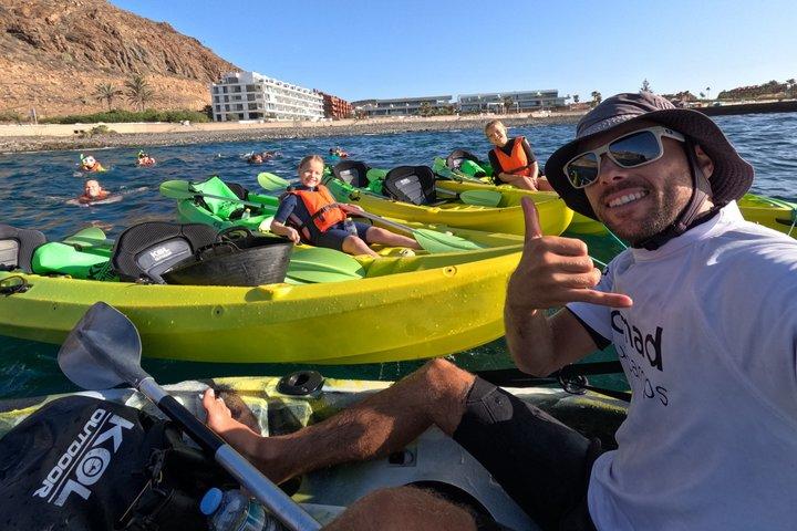 Excursion guidée en kayak et plongée avec tuba à Tenerife