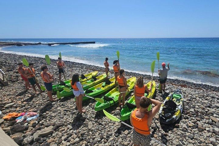 Excursion guidée en kayak et plongée avec tuba à Tenerife