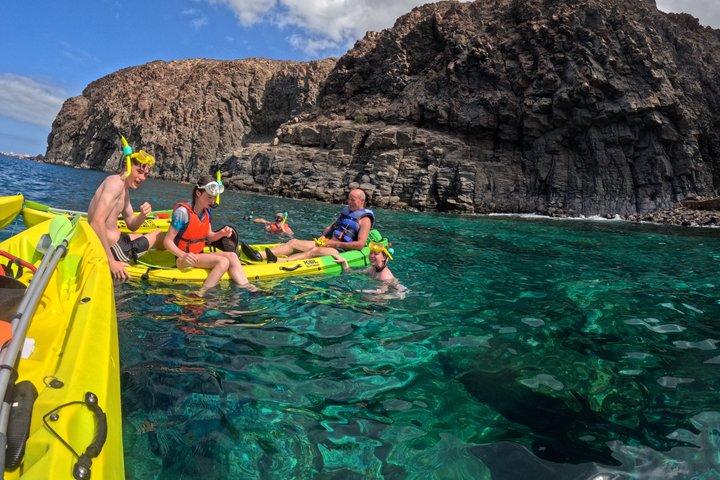 テネリフェ島でのガイド付きカヤックとシュノーケリングアドベンチャー