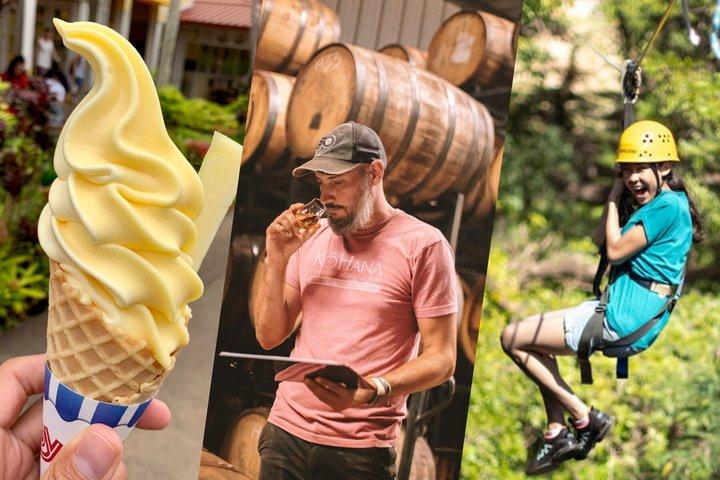 Dole Plantation, Ko Hana Rum en 3 Zipline Adventure Tour