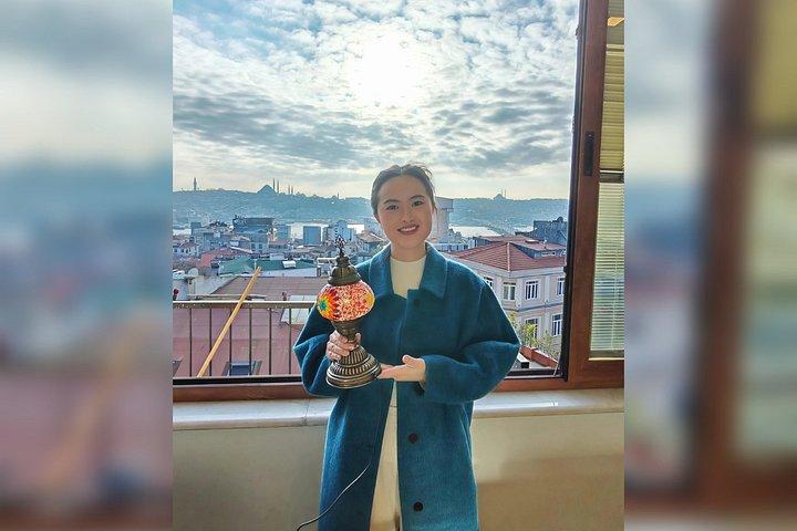 イスタンブール モザイクランプ工房 眺め付き、お菓子付き、サプライズギフト付き