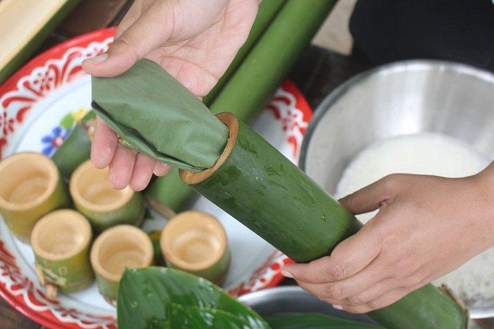 カオラック竹筏下りと竹料理と滝ツアー