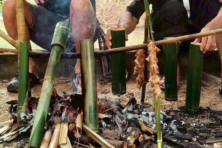 カオラック竹筏下りと竹料理と滝ツアー