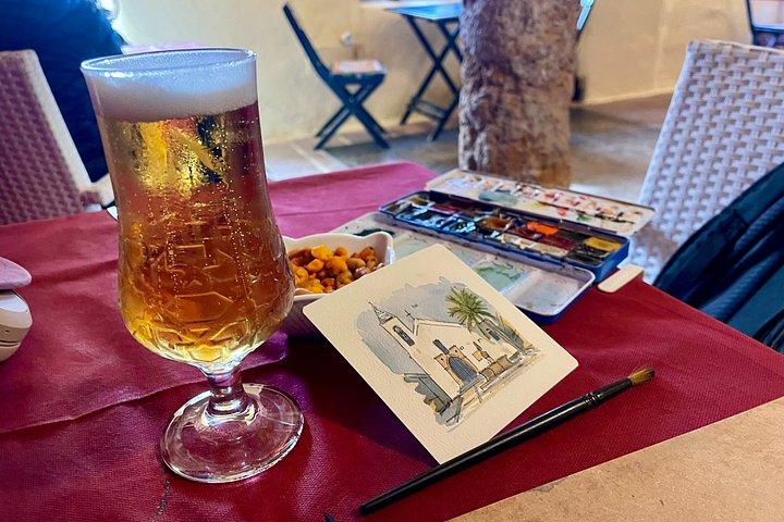 プライベートツアー。 マルベーリャ旧市街で絵を描いたり、散策したり、タパスを味わったり
