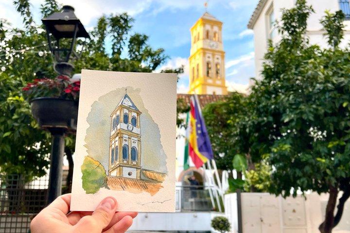 Private tour. Painting and Walking and Taping in Marbella Old Town