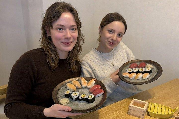 Asakusa Tokyo Sushi Making Class: Whisk Matcha & Unlimited Sake