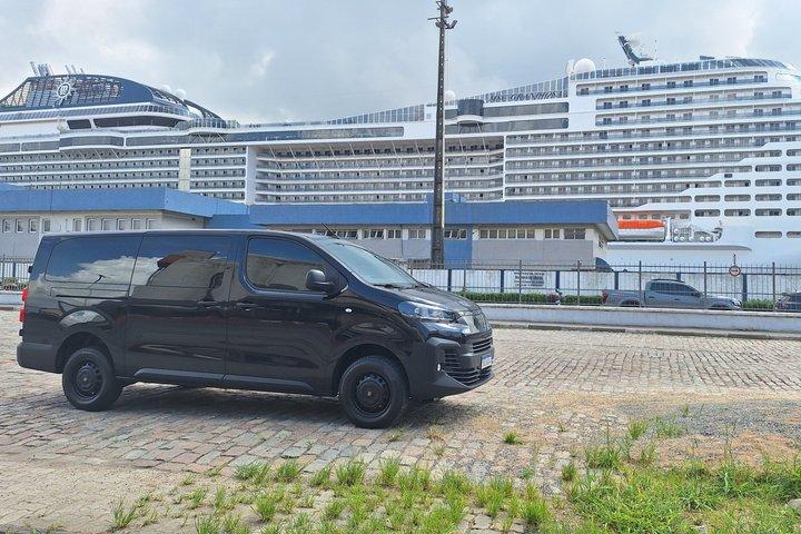 Transfer SANTOS/Hafen von Santos nach/von GRU, CGH & Sao Paulo City