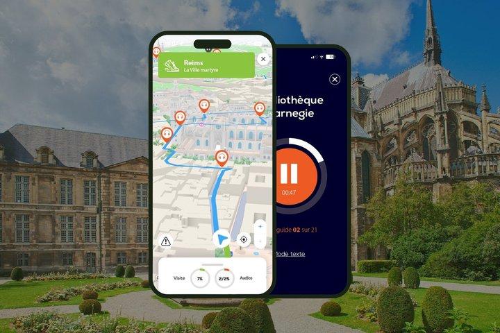 Reims Visite audioguidée à pied 1h40 et 21 commentaires audios
