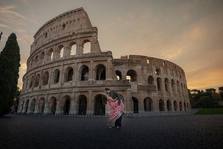 ローマで秘密のプロポーズ写真撮影