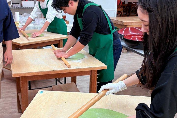 Tokyo Matcha Soba Making Experience with a Soba Chef