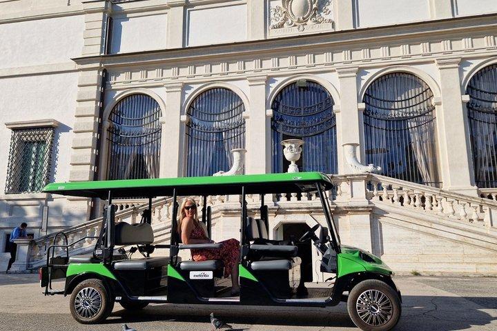 Giro in Golf carrello di villa Borghese e Galleria Capolavori Roma Tour