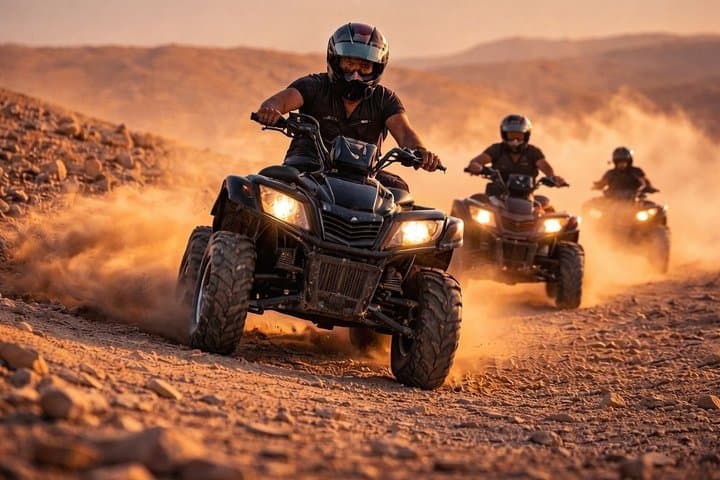 marrakech agafay dinner show with camel and quad bike