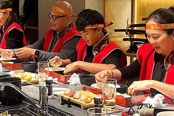 Luxury Samurai Sushi Experience with Chef Performance in Asakusa