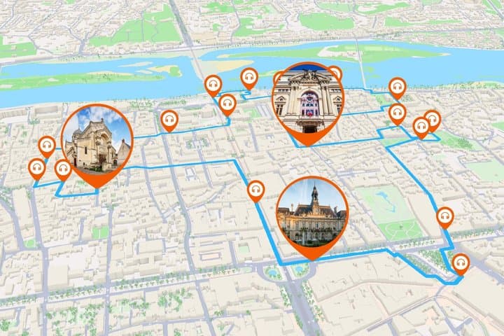 Tours Audio guided walking tour 2h00 and 22 audio commentary