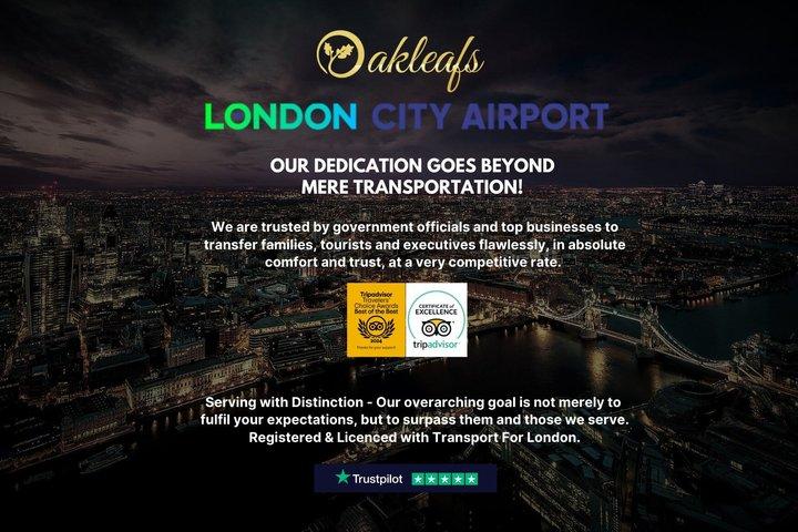 London City Airport - De e para o centro de Londres - Transporte privado