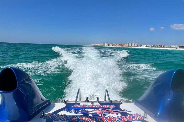 Sunset Screaming Eagle Speedboat Thrill Ride in Destin