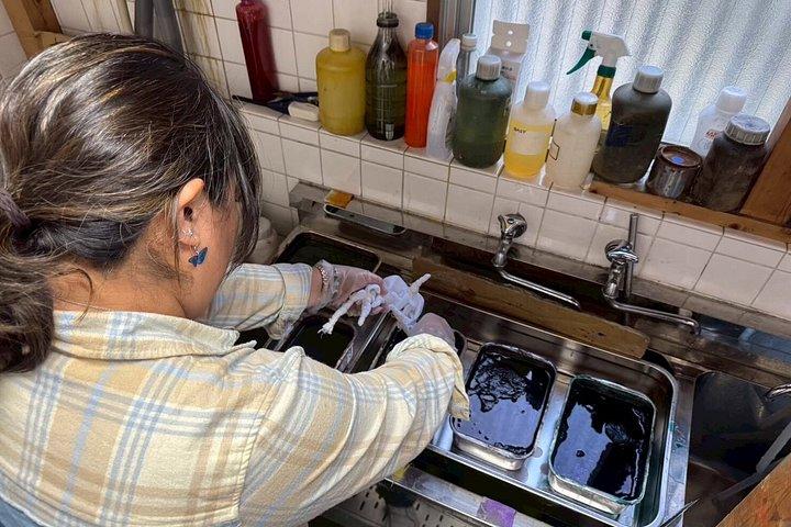 名古屋の絞り染めアクティビティと伝統的な街歩きツアー