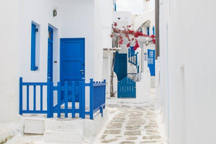 Mykonos i en dagskryssning Passagerare Liten grupptur