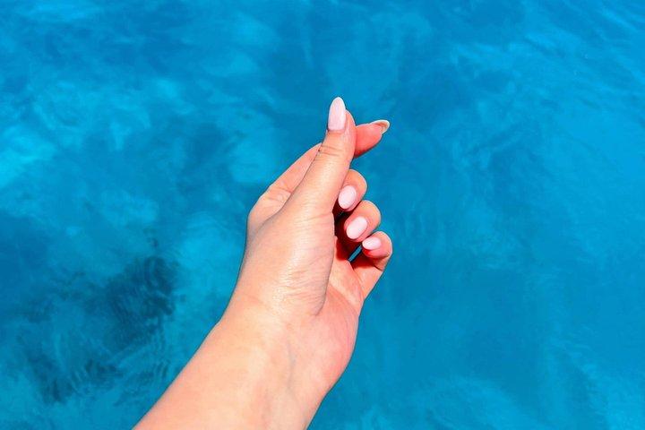 フルガダオレンジベイ島ボートシュノーケリング、ランチ＆ビーチ
