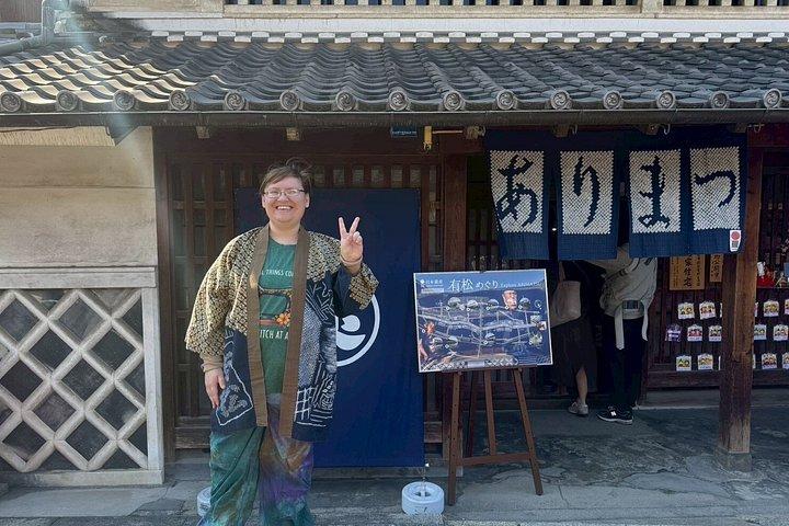 名古屋の絞り染めアクティビティと伝統的な街歩きツアー