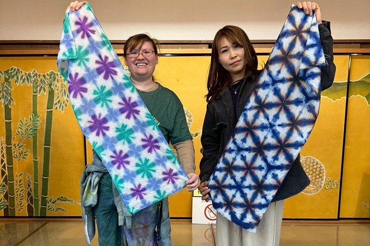 名古屋の絞り染めアクティビティと伝統的な街歩きツアー