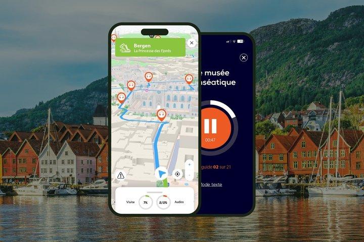 Bergen Audio Guided Walking Tour 3h30 and 24 Audio Comments