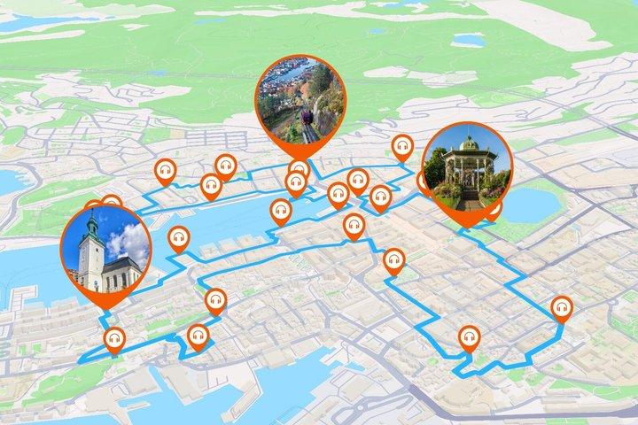 ベルゲン音声ガイド付きウォーキングツアー：3.5時間と24の音声解説