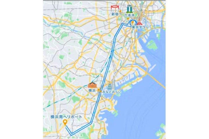 40mins Private Hubschraubertour durch Yokohama + Tokyo Nachtansichten