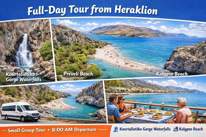 小グループ : Kourtaliotiko Gorge, Preveli/Kalypso Beach & Plakias