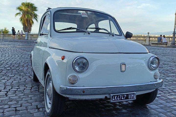 Recorrido nocturno en un Fiat 500: descubre Roma al atardecer