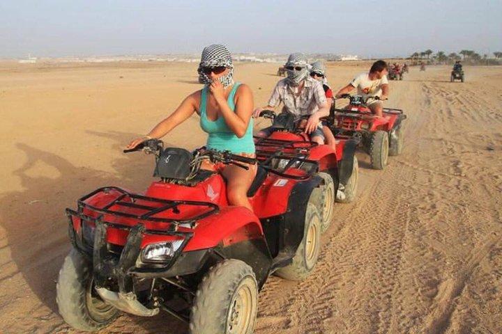 Hurghada 3Hr Desert ATV Quad Safari e Camelo com visita de beduínos